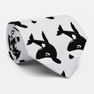 Corbata Diseño de orca asesina