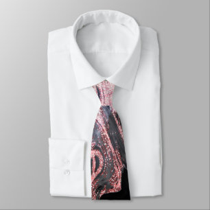 Corbata Diseño de oro rosa con estilo abstracto y con un 