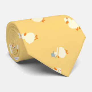 Corbata Diseño de patos ilustrados a mano divertidos patos