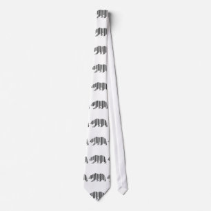 Corbata Diseño de patrón de código de barras del oso dorad