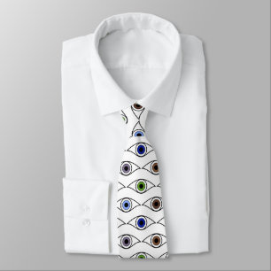 Corbata Diseño de Patrón de Ojos Coloridos