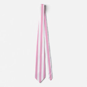 Corbata Diseño de Patrón de Raya Vertical Rosa Blanco