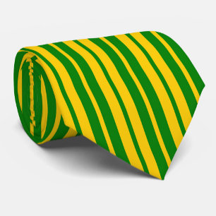 Corbata Diseño de patrón de rayas elegante verde amarillo