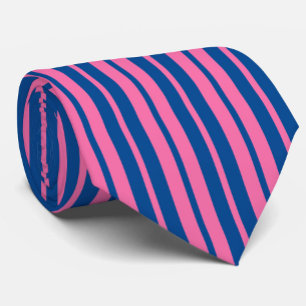 Corbata Diseño de patrón de rayas elegantes rosa azul