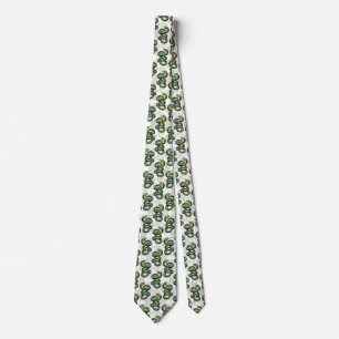 Corbata Diseño de patrón de serpientes - Blanco