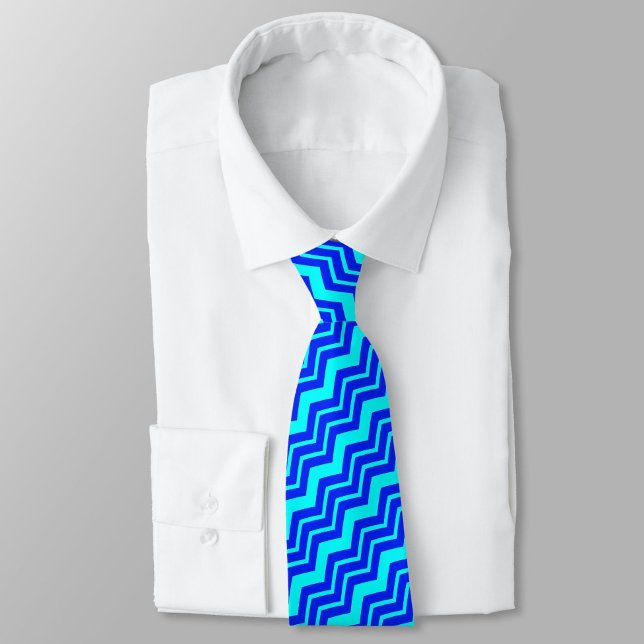 Corbata Diseño de patrón de zag azul Zig Chevron (Subido por el creador)