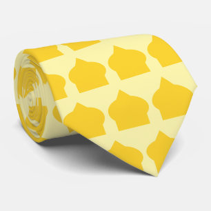 Corbata Diseño de patrón marroquí amarillo