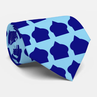 Corbata Diseño de patrón marroquí azul