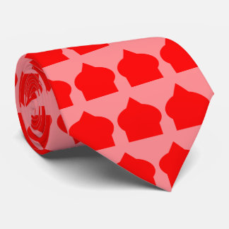 Corbata Diseño de patrón marroquí rojo