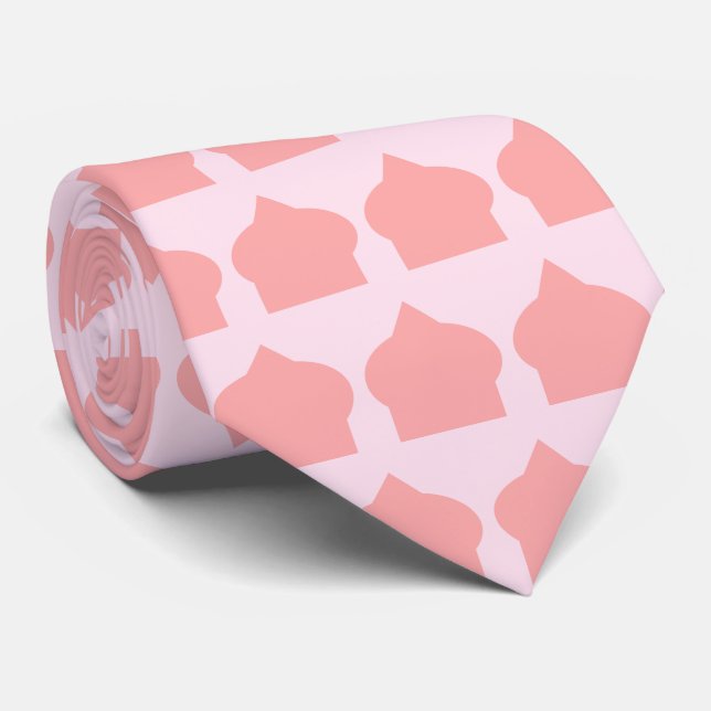 Corbata Diseño de patrón marroquí rosa (Enrollado)