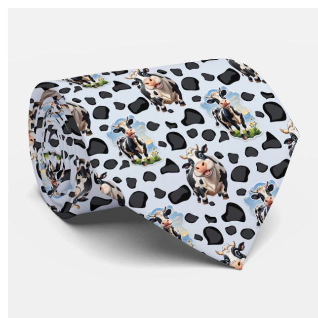 Corbata Diseño de patrones de animales de vaca (Subido por el creador)