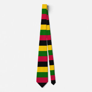 Corbata Diseño de patrones de franjas de colores africanos