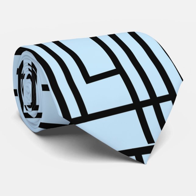 Corbata Diseño de patrones hermosos azul claro (Enrollado)