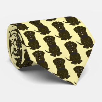 Corbata Diseño de perros de chocolate Labrador