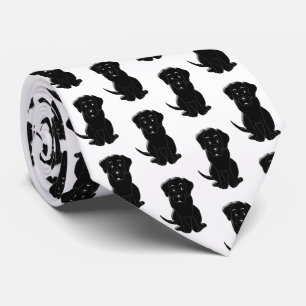 Corbata Diseño de perros de Labrador Negro