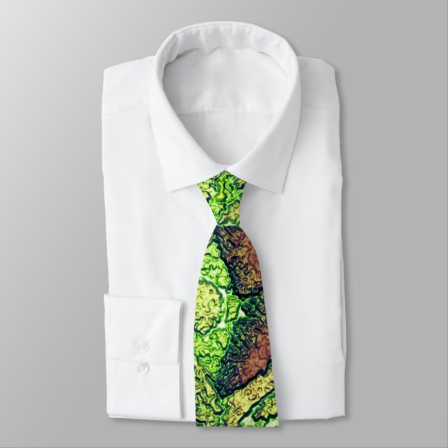 Corbata Diseño de piedra volcánica pintada de amarillo pál (Atado)