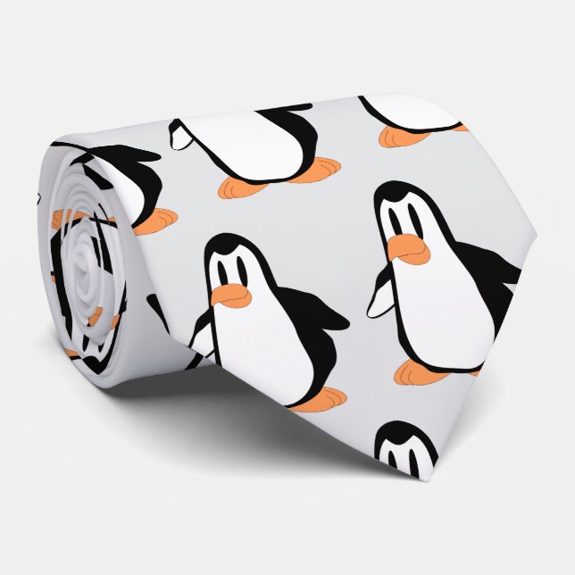 Corbata Diseño de pingüino (Enrollado)