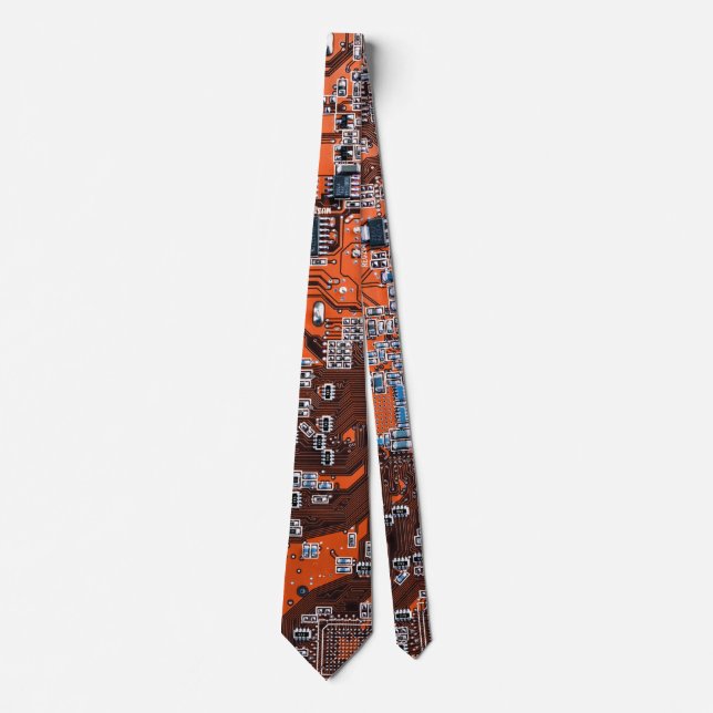 Corbata Diseño de placa de circuito impreso naranja para p (Anverso)