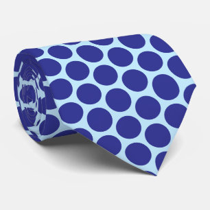 Corbata Diseño de puntos de polka azul