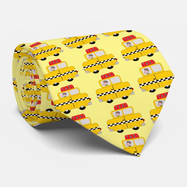 Corbata Diseño de taxis amarillos (Enrollado)