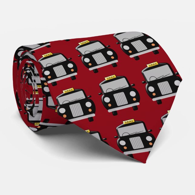Corbata Diseño de taxis negros (Enrollado)