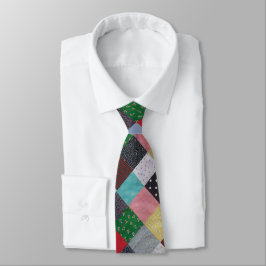 Corbata diseño de tejidos de estilo vintage colorido