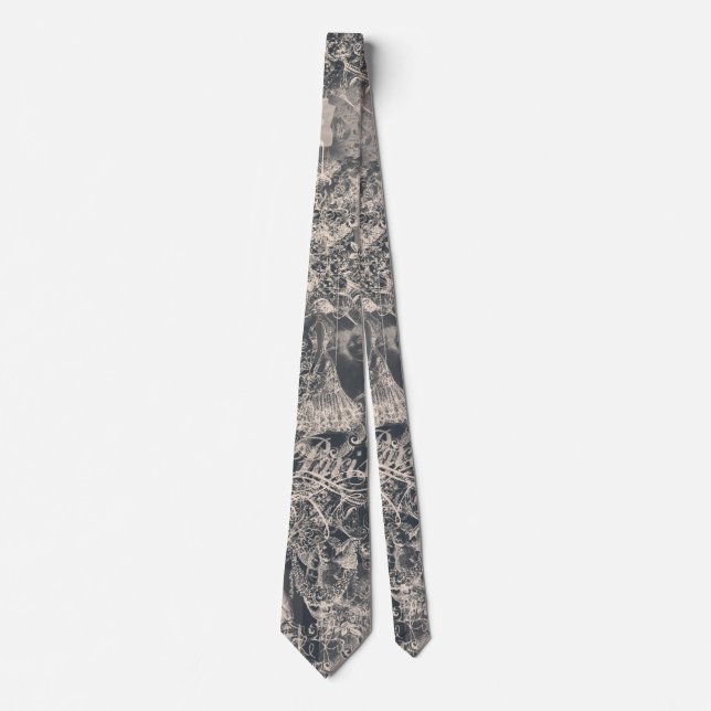Corbata Diseño de toile de París negro elegante (Anverso)