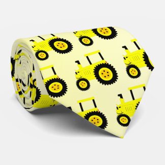 Corbata Diseño de Tractor Amarillo