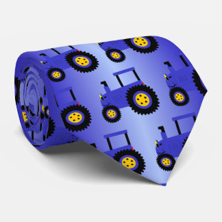 Corbata Diseño de Tractor Azul