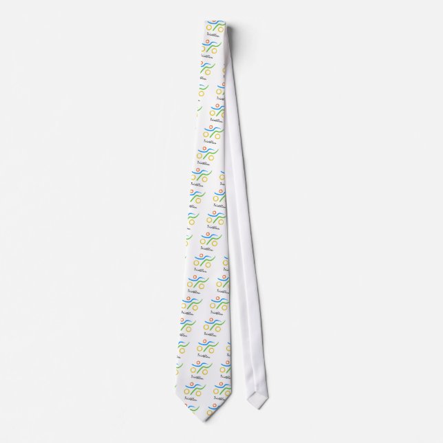 Corbata Diseño de triatlón fresco y único (Anverso)