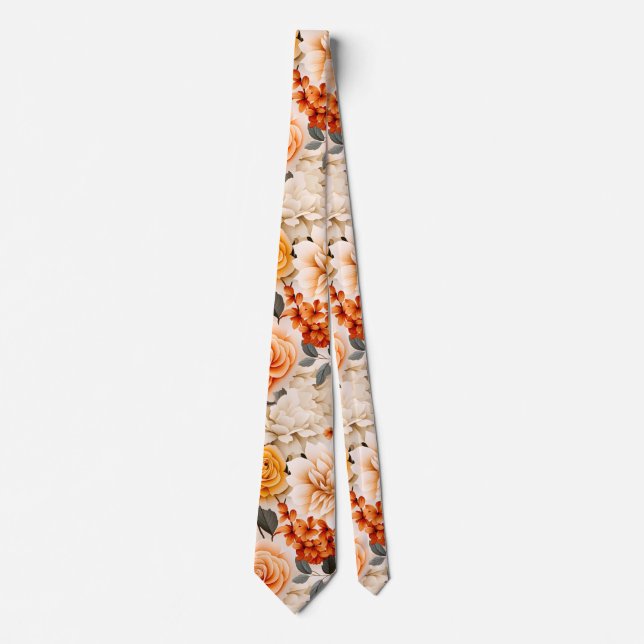 Corbata Diseño de una serie floral otoño 10 (Anverso)