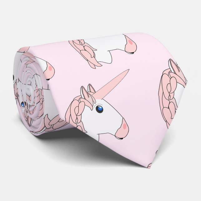 Corbata Diseño de unicornio (Enrollado)