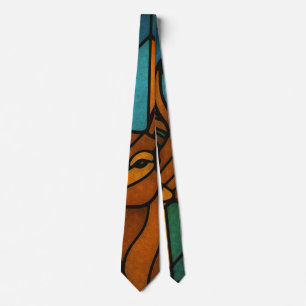 Corbata Diseño de vidrio tintado estilo Tiffany de ciervo 