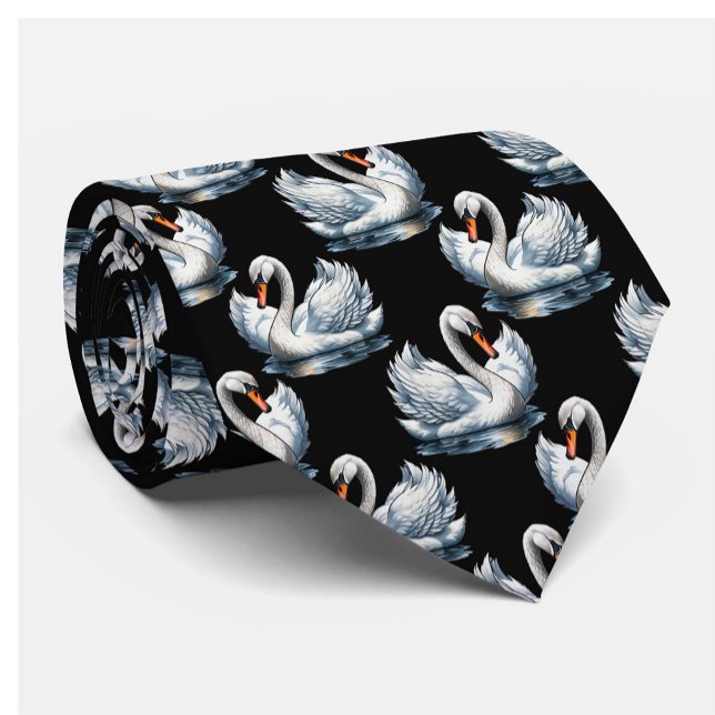 Corbata Diseño del patrón de aves de cisne (Subido por el creador)