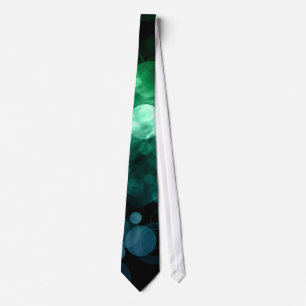 Corbata Diseño del patrón de bokeh verde y azul de los hom