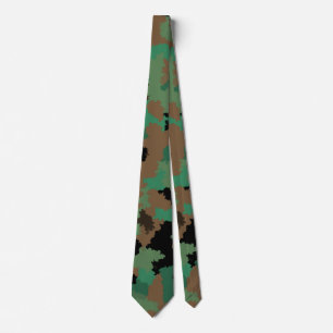 Corbata Diseño del patrón de camuflaje de la selva verde d