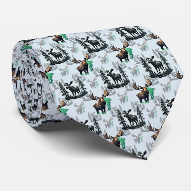 Corbata Diseño del patrón de ciervos Elk Moose Antlers (Subido por el creador)