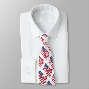 Corbata Diseño del patrón de la bandera azul blanca roja