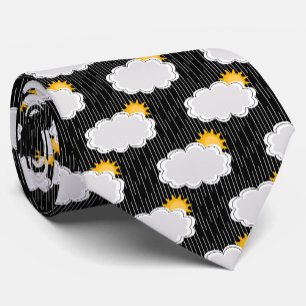 Corbata Diseño del patrón de las nubes del sol de lluvia n