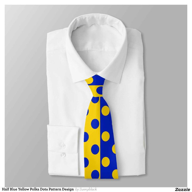 Corbata Diseño del patrón de puntos de polka amarillo medi (Subido por el creador)