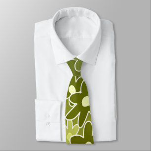 Corbata Diseño exclusivo de estilo floral verde
