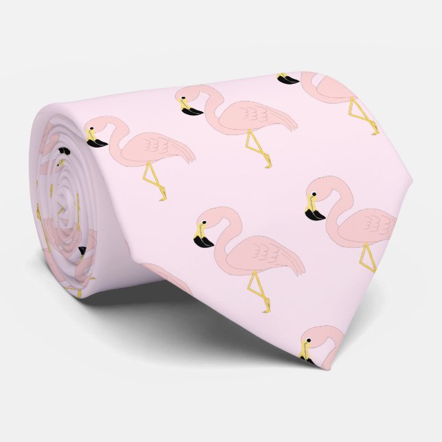 Corbata Diseño Flamingo (Enrollado)