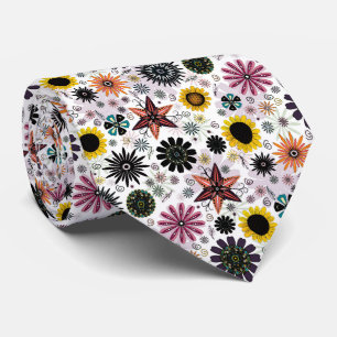 Corbata Diseño floral colorido lindo