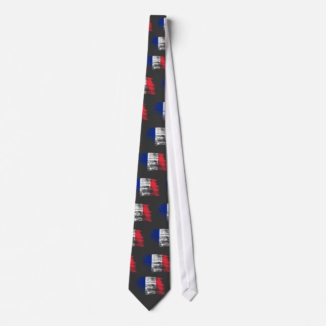 Corbata Diseño francés fresco de la bandera (Anverso)