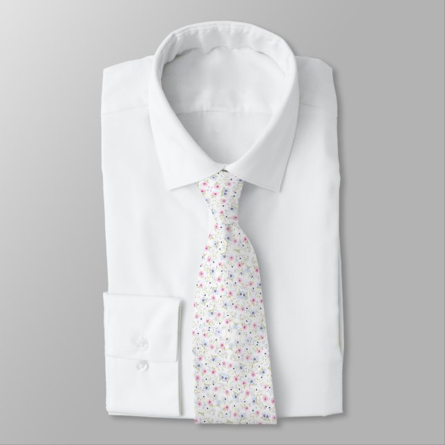 Corbata Diseño Fresco Tejido De Cuello Floral (Atado)