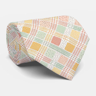 Corbata Diseño geométrico de mediados de siglo con puntos