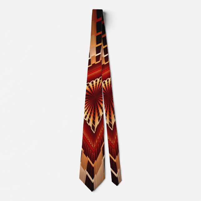 Corbata Diseño gráfico fractal moderno de red de fantasía  (Anverso)