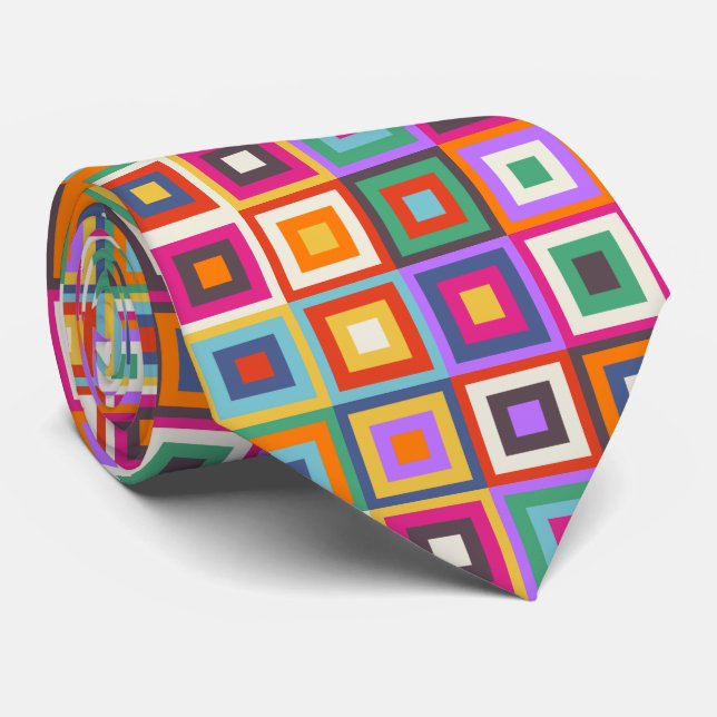 Corbata Diseño inspirado en Matisse de Mid Century Checker (Enrollado)