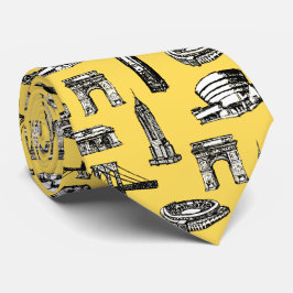 Corbata Diseño moderno de diseño moderno patrón de ciudad 