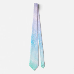 Corbata Diseño moderno Purpurina azul morado Ombre Glam